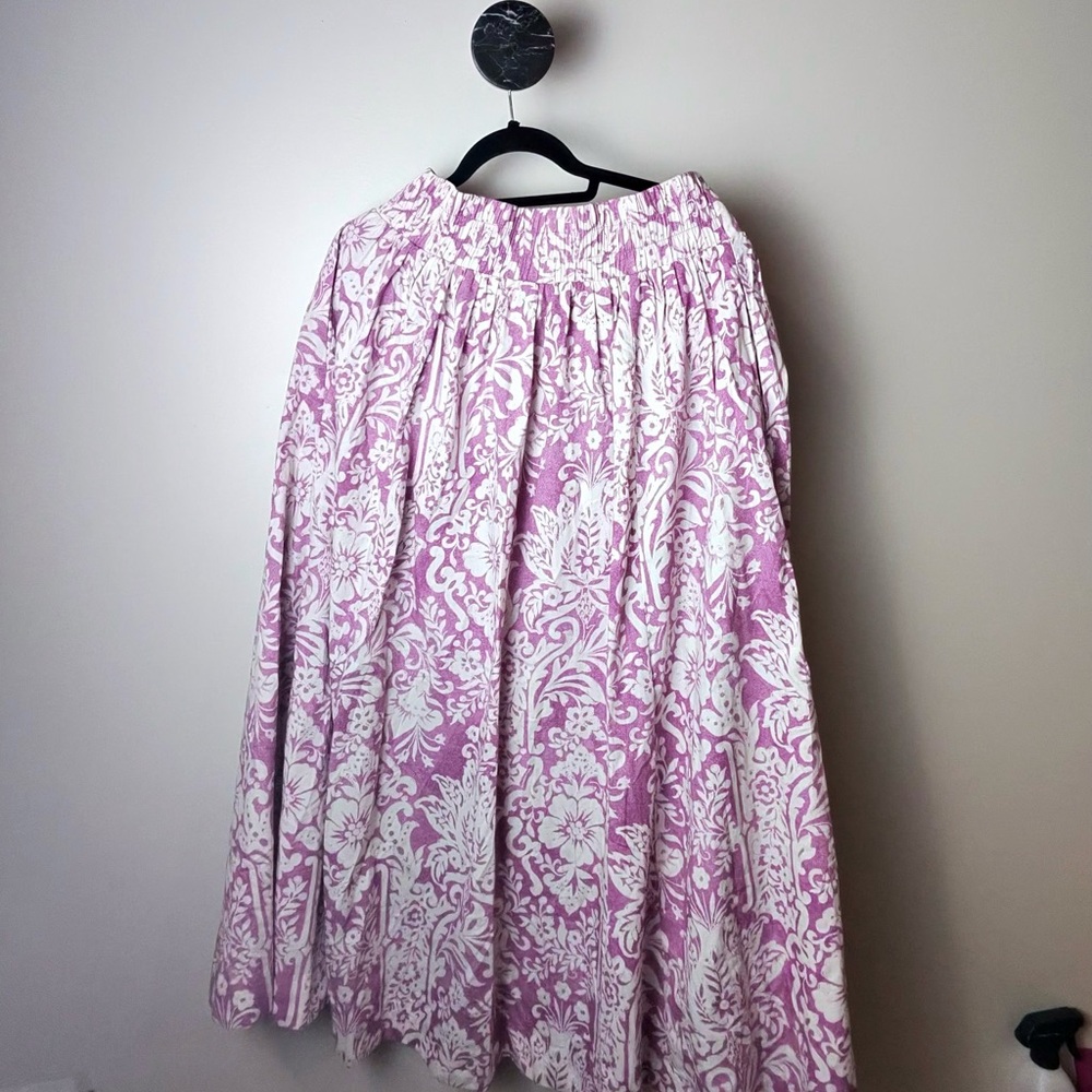 Abercrombie & Fitch Lavender and White A-Line Skirt M tall